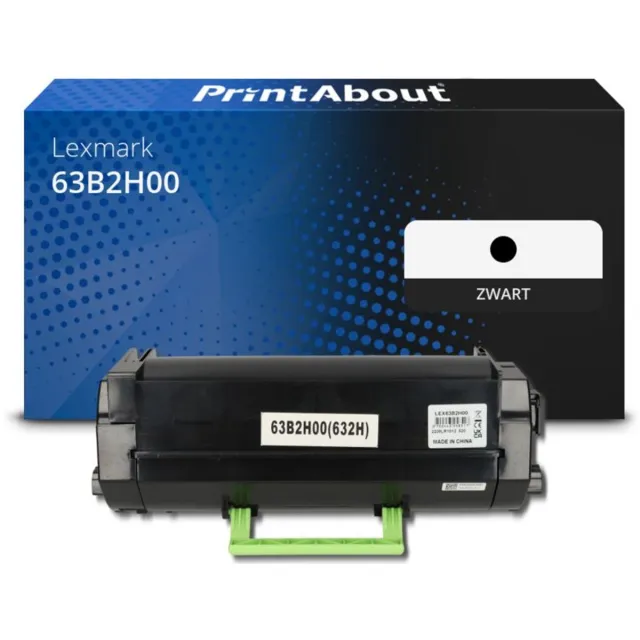 PrintAbout Huismerk Lexmark 63B2H00 Toner Zwart Hoge capaciteit