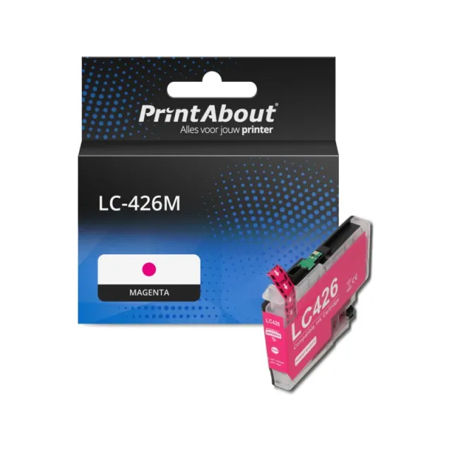 PrintAbout huismerk Inktcartridge LC-426M Magenta Geschikt voor Brother