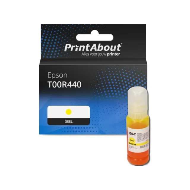 PrintAbout huismerk Inktcartridge T00R440 Geel Geschikt voor Epson