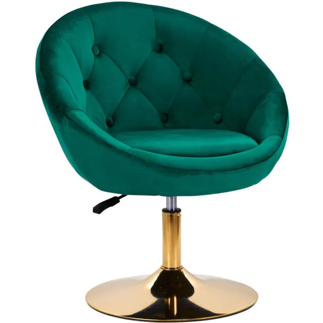 4rico Ergonomische Groene Velvet Bureaustoel Verstelbaar