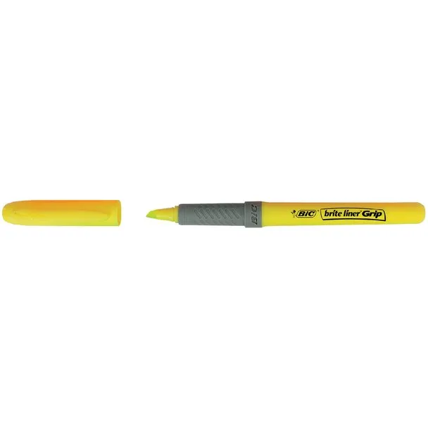 Bic Markeerstift Bic brite liner grip geel