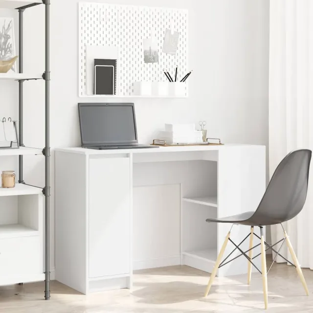 vidaXL Bureau 120x42x76 cm spaanplaat wit, foto 2