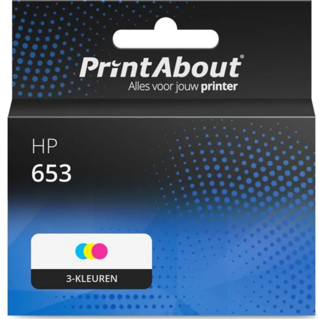 PrintAbout huismerk Inktcartridge 653 (3YM74AE) 3-kleuren geschikt voor HP