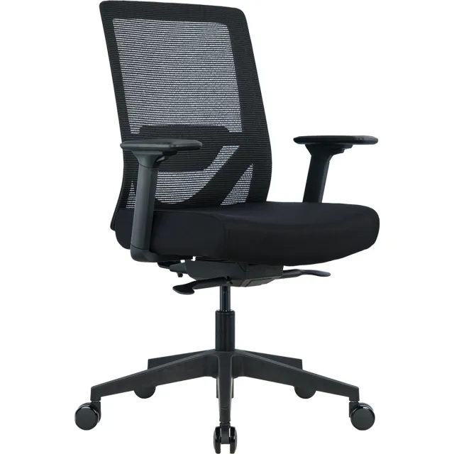 Worktrainer Nova - Bureaustoel - Ergonomisch NEN-EN 1335 - Schuifzitting - Zwart - Zonder hoofdsteun in hoogte verstelbaar