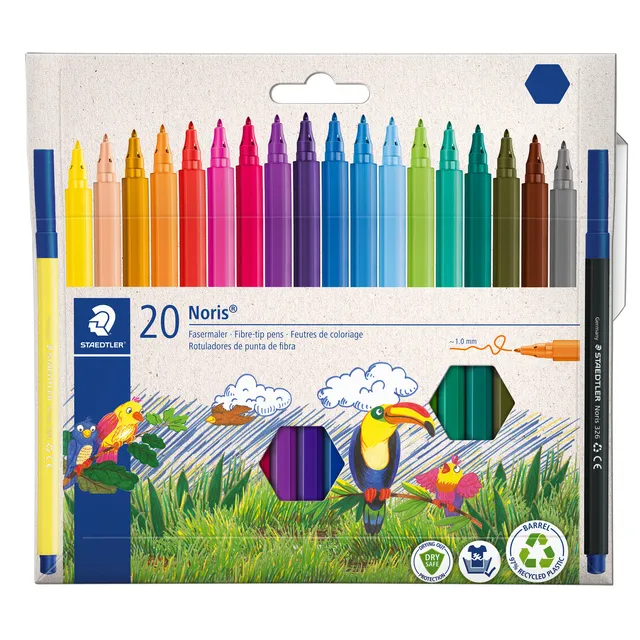 Staedtler Kleurstift Staedtler Noris 326 kartonnen etui 20 kleuren