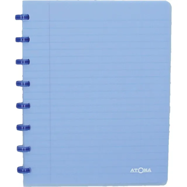 Atoma Trendy schrift, ft A5, 144 bladzijden, commercieel geruit, transparant blauw