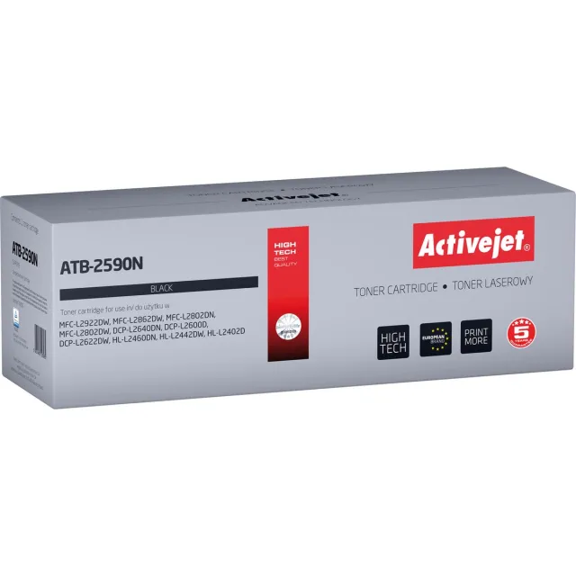 ActiveJet ATB-2590N Toner voor Brother printers; Vervanging Brother TN2590; Supreme; 1200 pagina's; zwart)