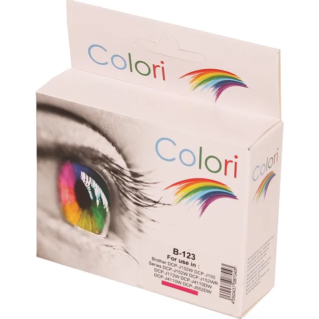 Colori huismerk inkt cartridge geschikt voor Brother LC123M Magenta DCPJ132W DCPJ150 DCPJ152W DCPJ152WR DCPJ172W DCPJ4110DW DCPJ4110W DCPJ552DW DCPJ752DW