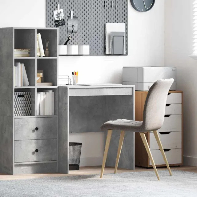 vidaXL Bureau Beton Grijs 70 x 50 x 76 cm, foto 2