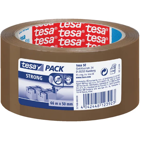Tesa Verpakkingstape tesapack® Strong 66mx50mm PP bruin
