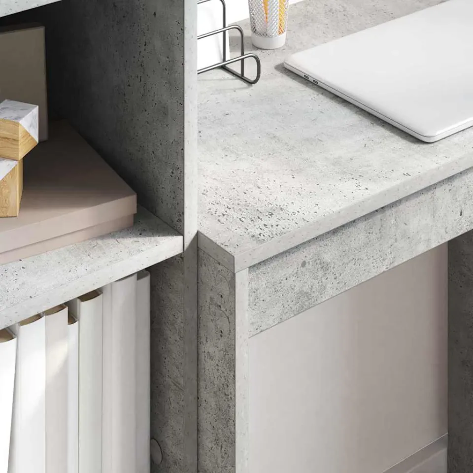 vidaXL Bureau Beton Grijs 70 x 40 x 76 cm, foto 4