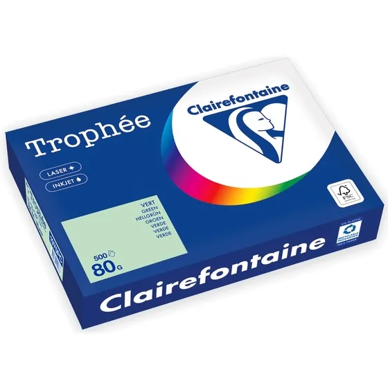 Trophee Kopieerpapier Trophée A4 80gr groen 500 vel