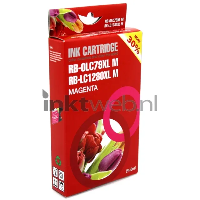 FLWR Huismerk Brother LC-1280XL magenta (Huismerk (compatible))