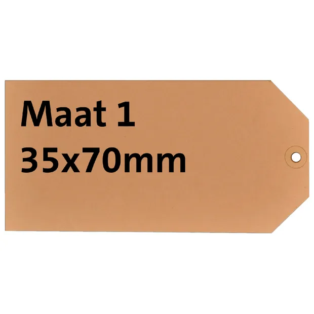 HF2 Label karton nr 1 200gr 35x70mm chamois 1000 stuks