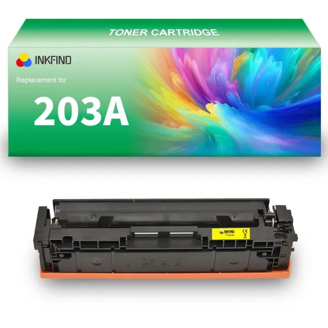 INKFIND 203AU (CF542A) / 201A (CF402A) Geel tonercartridge compatibel met HP 203A (CF542A) Geel en Canon Toner 054 Geel en HP 201A (CF402A) Geel en Canon Cartridge 045 Geel - 1-pack Geel
