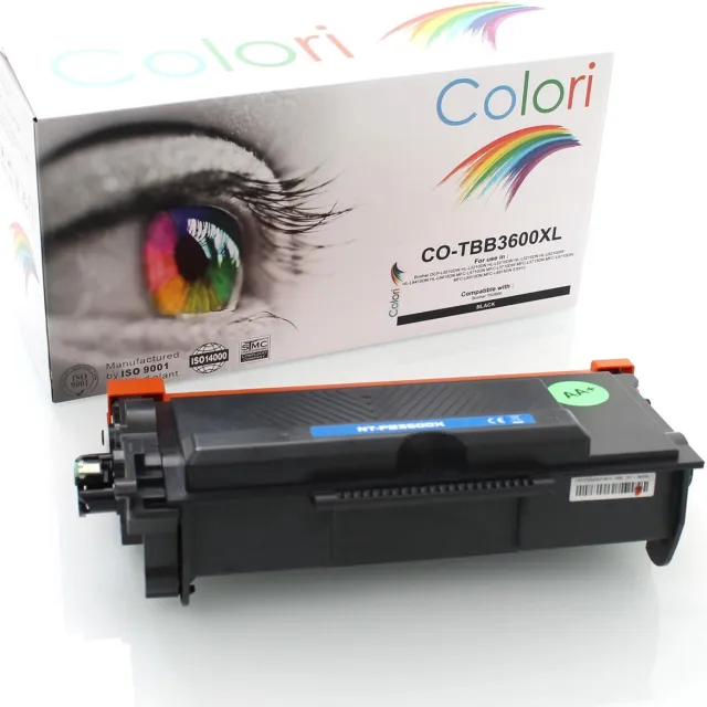 Colori huismerk Toner 6000 paginas geschikt voor Brother TN3600XL HL-L5210 HL-L5215 HL-L6210 HL-L6410DN HL-L6415 DCP-L5510 MFC-L5710 L5715 L6710 L6910 Zwart XL