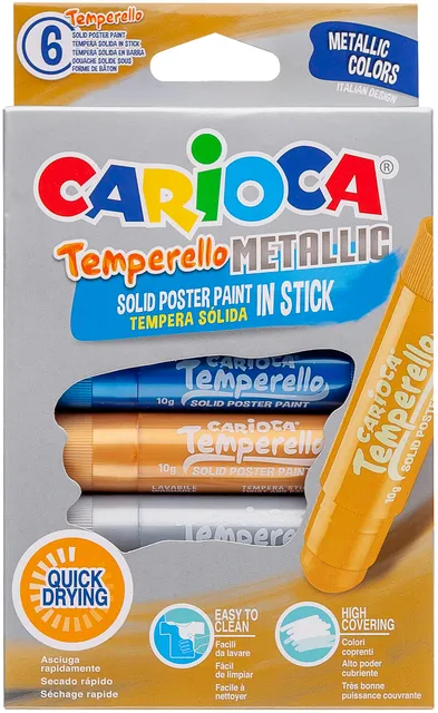 Carioca Verfstift Carioca Temperello set à 6 metallickleuren