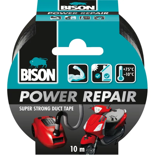 Bison plakband Power Repair, ft 48 mm x 10 m, zwart