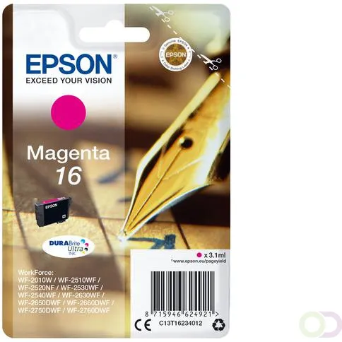 Epson Pen and crossword Singlepack Magenta 16 DURABrite Ultra Ink (C13T16234022)