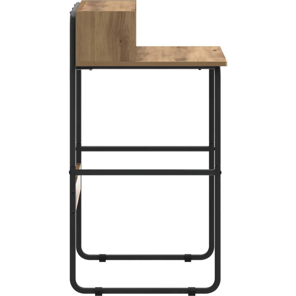 vidaXL Bureau met opbergruimte Artisanaal eiken 60 x 50 x 91 cm, foto 4