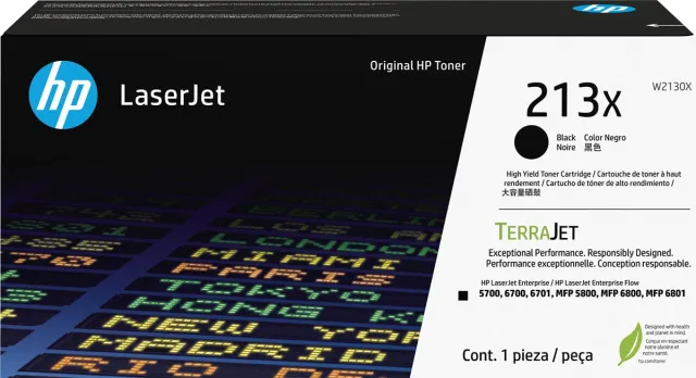 Hp toner 213X, 9.000 pagina's, OEM W2130X, zwart