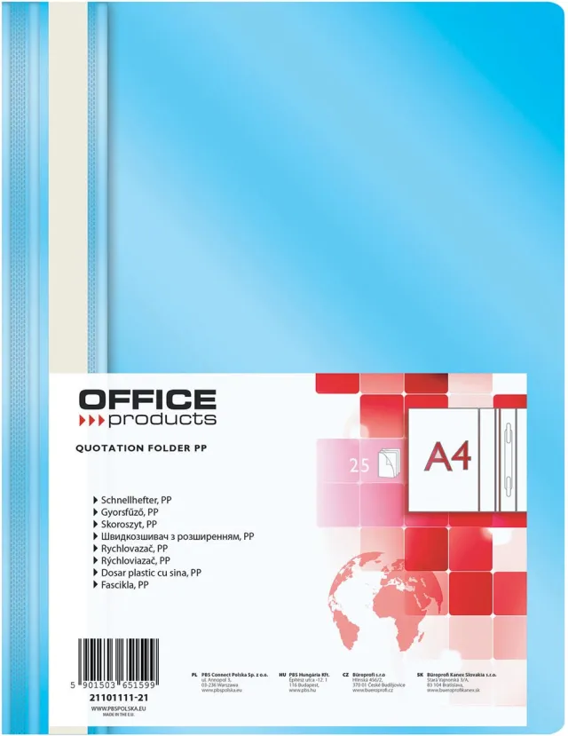 Office Products snelhechtmap, lichtblauw