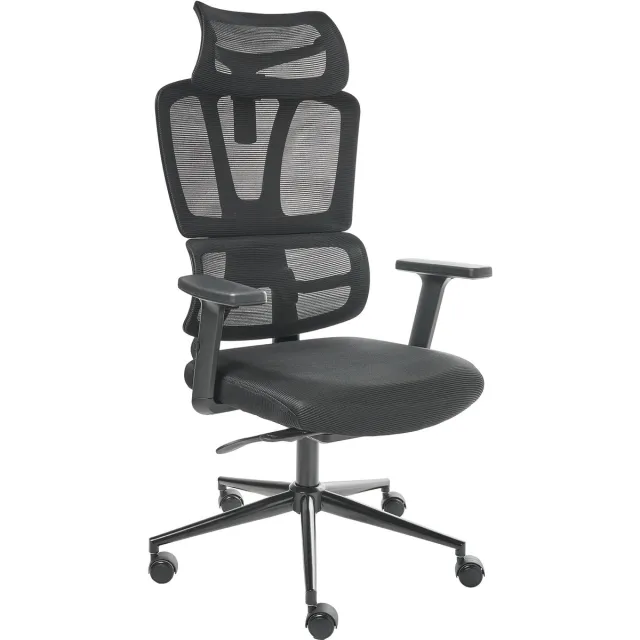 Beliani OMEGA - Bureaustoel - Zwart - Mesh