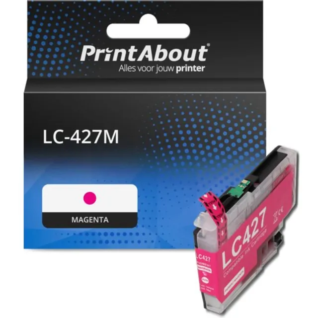 PrintAbout huismerk Inktcartridge LC-427M Magenta geschikt voor Brother