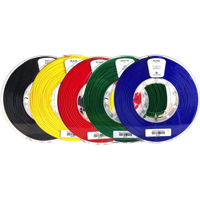 kexcelled PLA Combideal - 5 x 500g (2,5kg) - Zwart, Geel, Rood, Groen, Blauw - 1.75mm - ACTIE!!