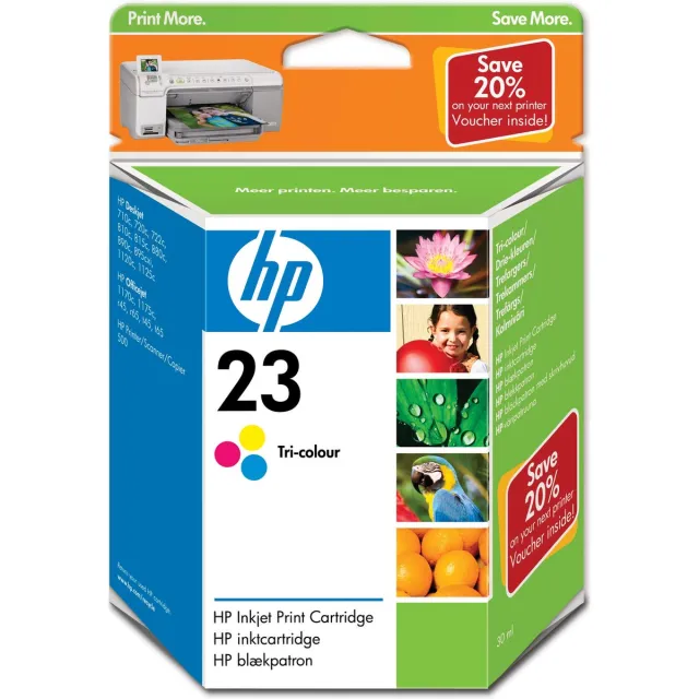 HP 23 - Inktcartridge / Kleur / 30 ml (C1823D) Cyaan