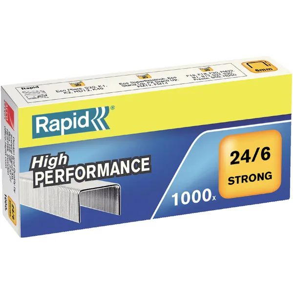 Rapid Nieten Rapid 24/6 gegalvaniseerd strong 1000 stuks
