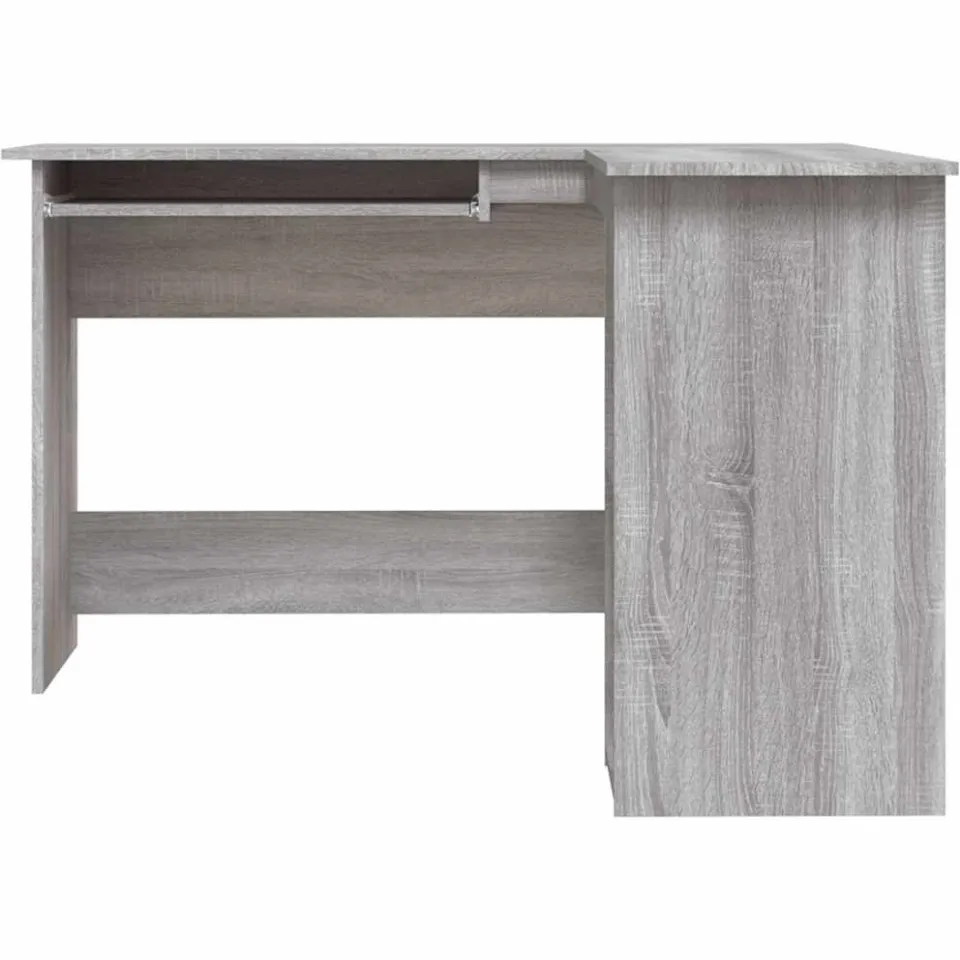 vidaXL Hoekbureau 120x140x75 cm bewerkt hout grijs sonoma eikenkleurig
