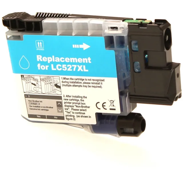 ABC huismerk inktcartridge geschikt voor Brother LC527XLC cyan geschikt voor MFC-J4350DW MFC-J4550DW