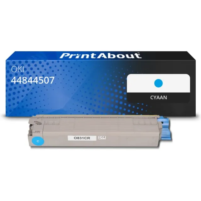 PrintAbout huismerk Toner 44844507 Cyaan Geschikt voor OKI