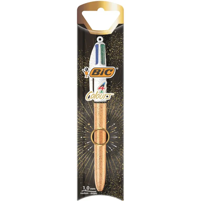 Bic Colours Frozen 4-kleurenbalpen, medium, klassieke inktkleuren, op blister blauw