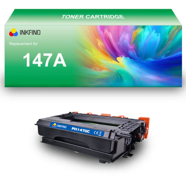 INKFIND 147A (W1470A) Tonercartridge compatibel met HP 147A W1470A - 1-pack Zwart Zwart x 1