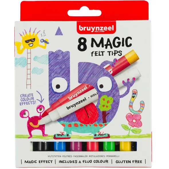 Bruynzeel Viltstift Bruynzeel Kids Magic assorti 8 stuks