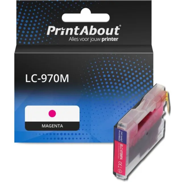 PrintAbout huismerk Inktcartridge LC-970M Magenta geschikt voor Brother