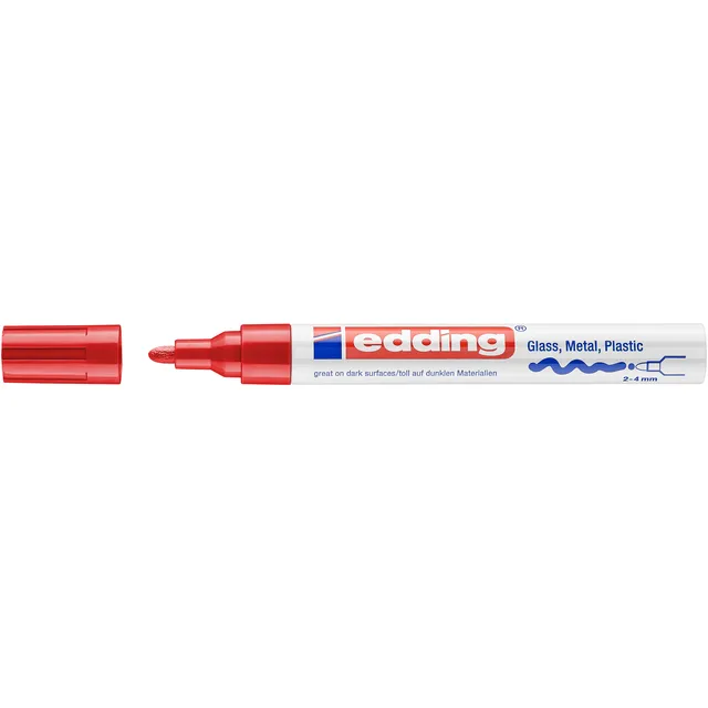 Edding Paintmarker edding 750 op oliebasis 2-4mm creatief rood