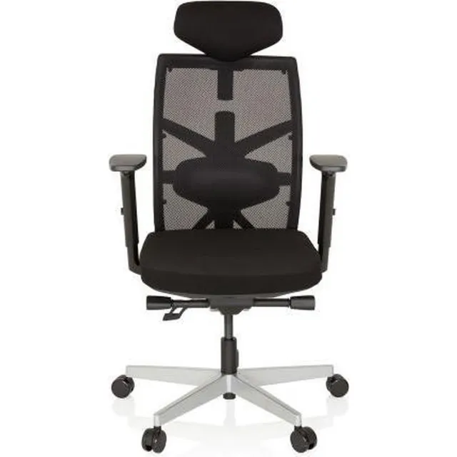 hjh office Bellac - Professionele bureaustoel - Zwart - stof / netstof