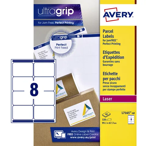 Avery Etiket Avery L7165-40 99.1x67.7mm wit 320 stuks