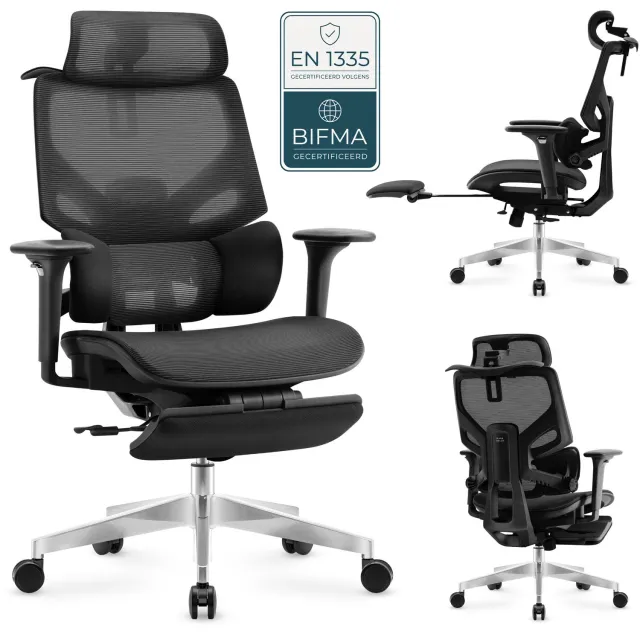 Mark Adler Expert 8.7 Ergonomische Bureaustoel - Office Chair - EN-EN1335 - Mesh - Verstelbaar - Zwart