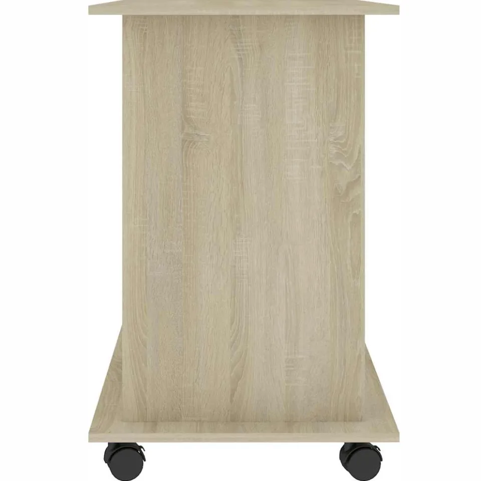 vidaXL Computerbureau 80x50x75 cm bewerkt hout sonoma eikenkleurig, foto 4