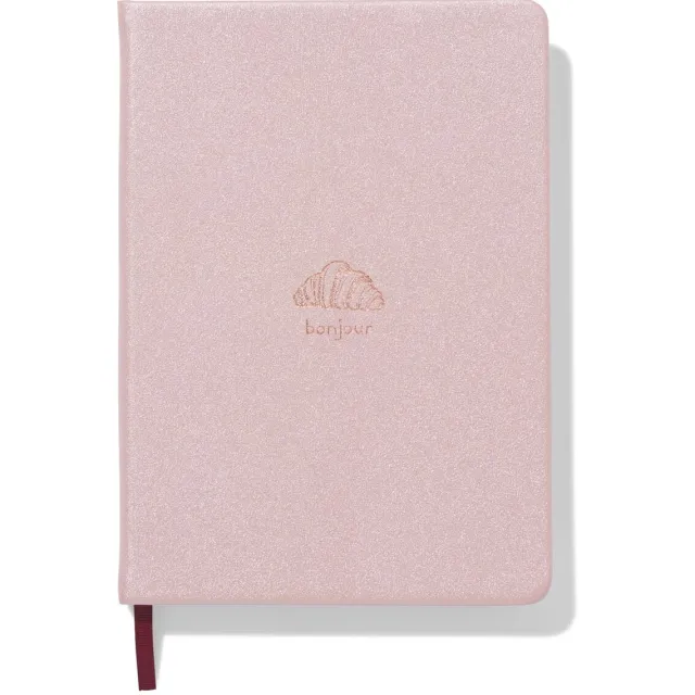 HEMA Notitieboek A5 gelinieerd croissant (roze)