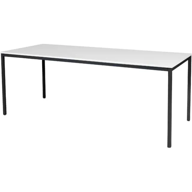 Schaffenburg Bureautafel - Domino Basic 180x80 logan - zwart frame Zwart (RAL9005)/Logan eiken