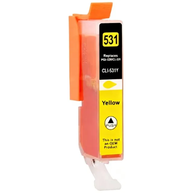 Inktkenners Inktcartridge Geschikt voor Canon PGI-530 / CLI-531 | 1x Geel cartridge Geschikt voor Canon Pixma TS8750 - TS8751 - Inktpatronen - Inkt - printer