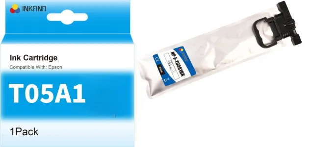 INKFIND T05A Zwart Inktcartridge compatibel met Epson T05A (T05ABK) Extra Hoge Capaciteit - 1-pack Zwart*1 Zwart x 1