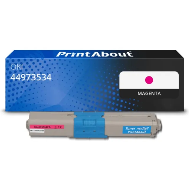 PrintAbout Oki 44973534 toner magenta Huismerk