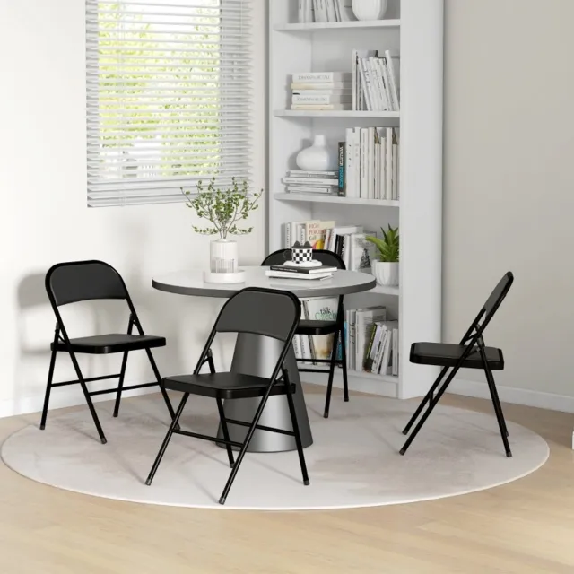 CHICFURN Klapstoel - Opvouwbaar - Zonder armleuningen - Zwart