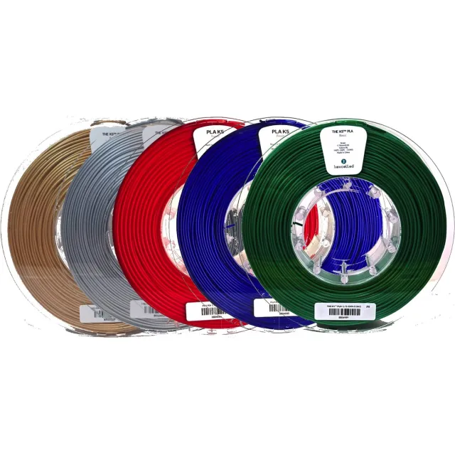 kexcelled PLA Combideal - 3D Printer Filament - 5 x 500g (Goud, Zilver, Rood, Blauw & Groen) - 1.75mm 1 WEEK ACTIE!!! GOUD, ZILVER, ROOD, BLAUW, GROEN - PLA K5 2,5kg